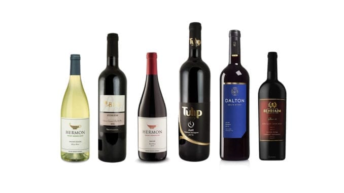 Imagem apresenta os vinhos degustados no evento de hoje: Mount Hermon White 2017, Bin Merlot 2016, Mount Hermon Red 2017,Just Cabernet Sauvignon 2016, Oak Aged Shiraz 2016, Cabernet Sauvignon Reserve 2012.